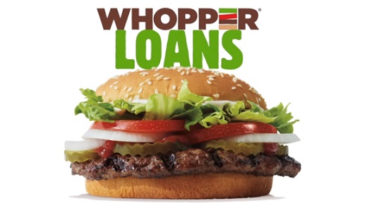 Burger King Whopper Loans Promotion Commercial
