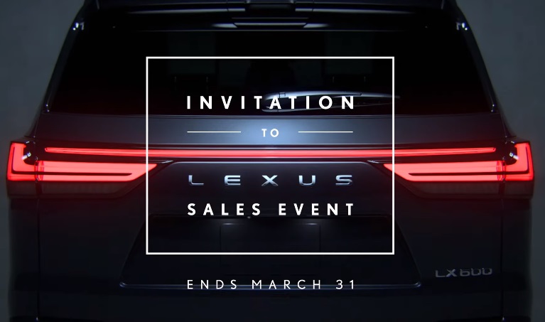 Invitation to Lexus Sales Event Commercial