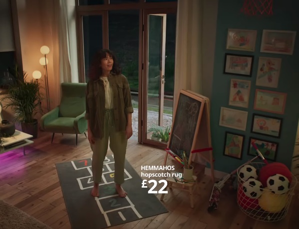 IKEA Woman Playing Ping-Pong and Hopscotch Advert - Hopscotch Rug