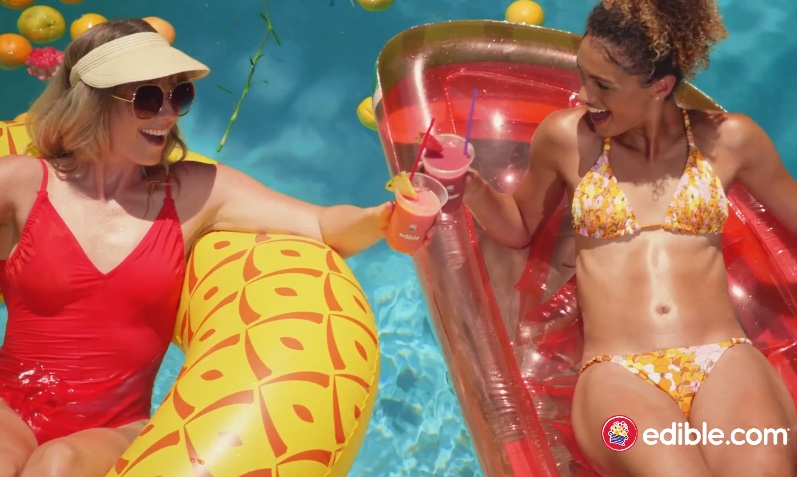 Edible Deliver That Commercial - Girls Floating In The Pool